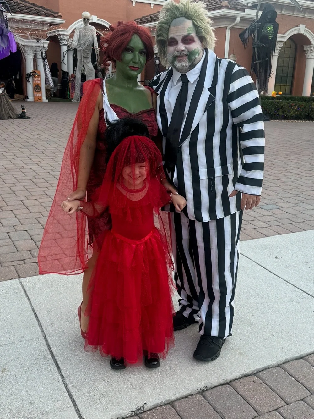 Spirit Beetlejuice Lydia Deetz Red Toddler Dress with Veil and wig included